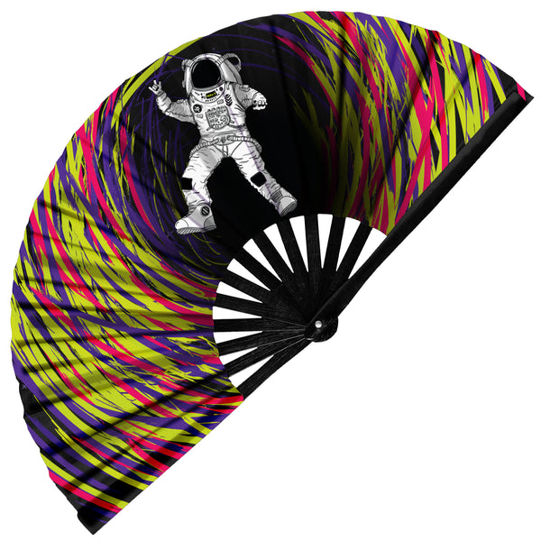 GloFX Festival Folding Fan - Spaced Out Astronaut