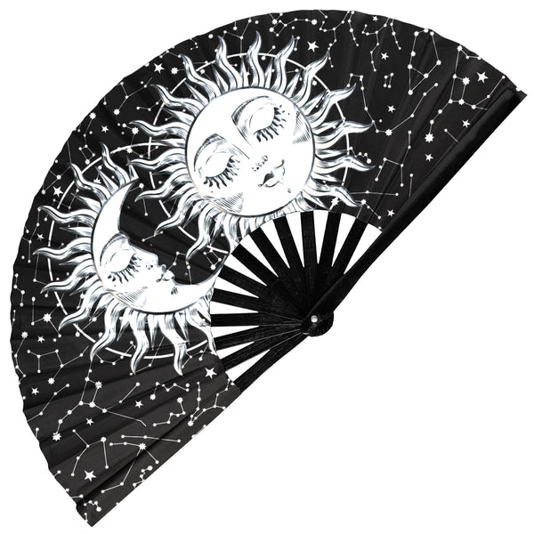 GloFX Festival Folding Fan - Sun & Moon