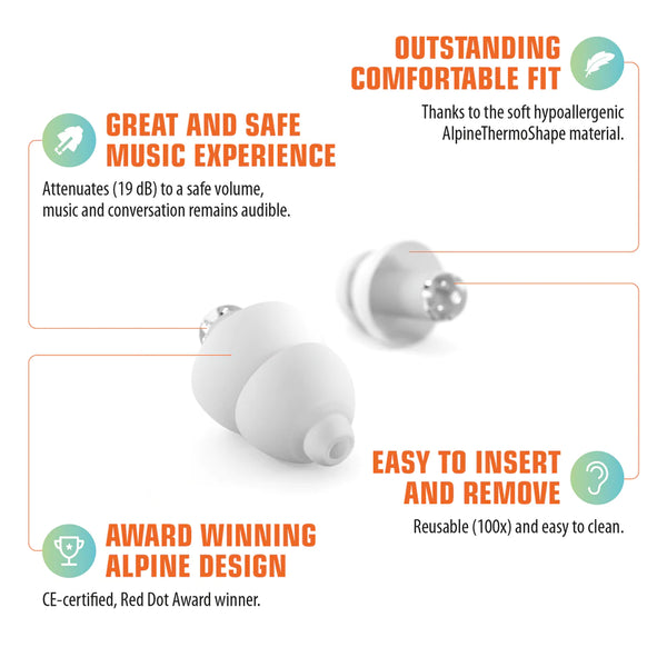 Alpine PartyPlug Concert Earplugs