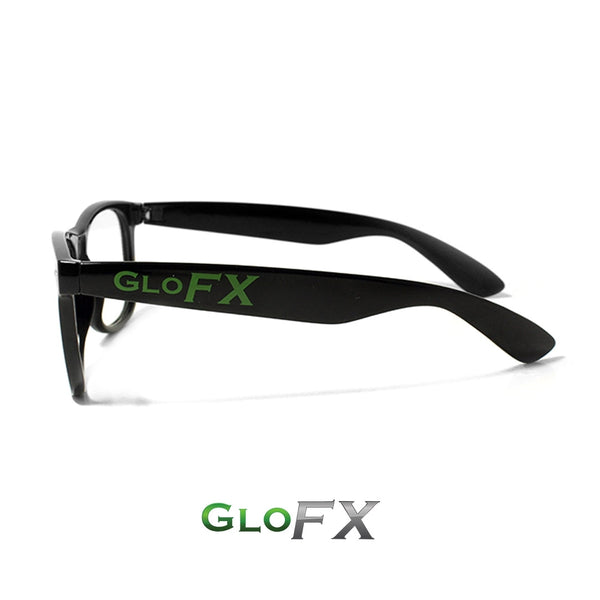 GloFX Heart Effect Diffraction Glasses – Black