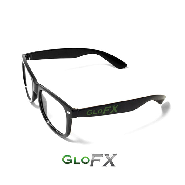 GloFX Heart Effect Diffraction Glasses – Black