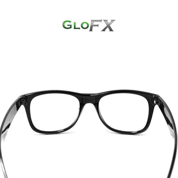 GloFX Heart Effect Diffraction Glasses – Black