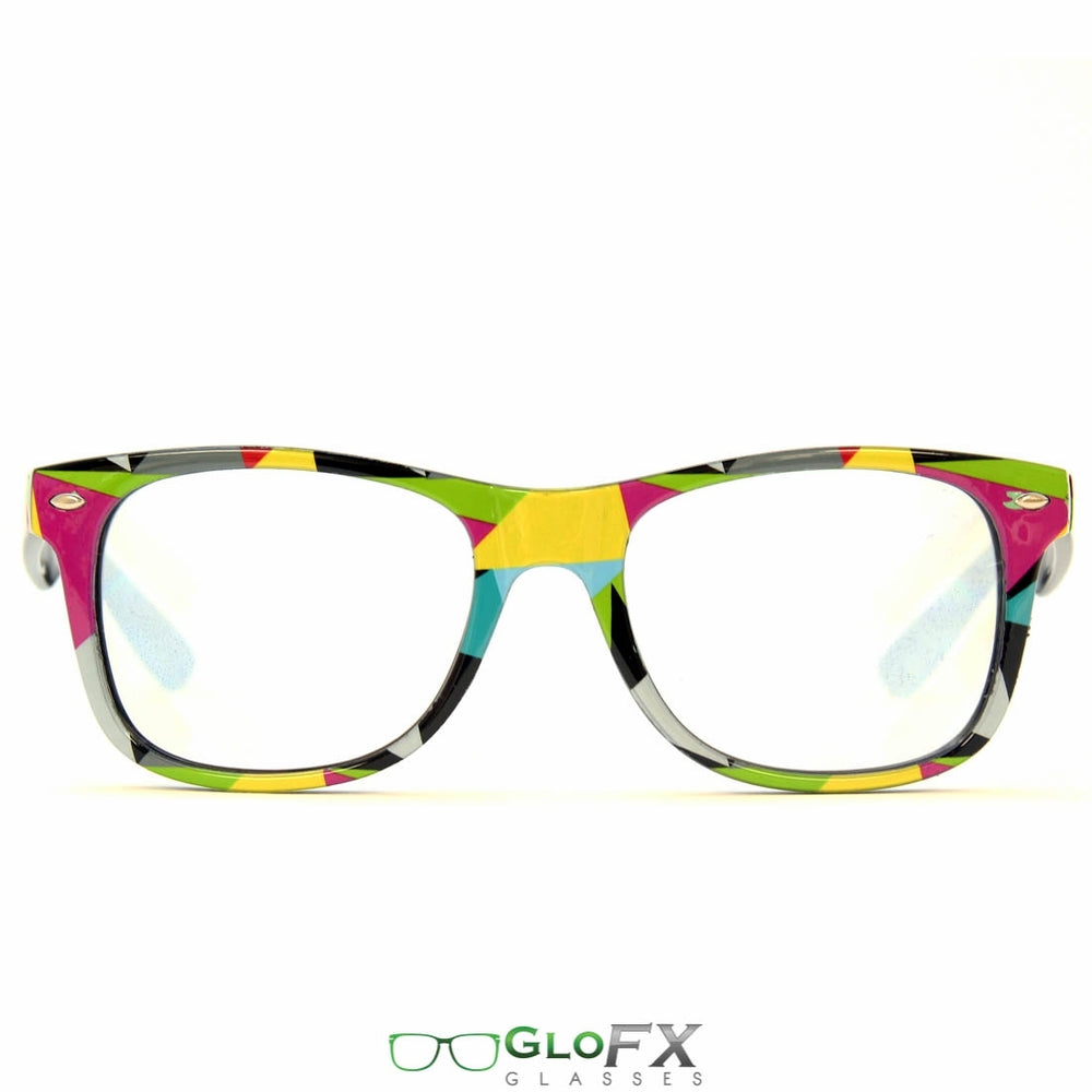 GloFX Geometric Diffraction Glasses - Clear lens