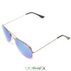 GloFX Metal Pilot Aviator Style Diffraction Glasses - Blue Mirror