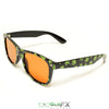 GloFX Pot Leaf Diffraction Glasses - Amber tinted