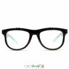 GloFX Spiral Flip Diffraction Glasses - Black