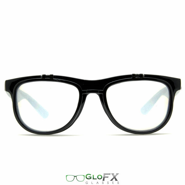 GloFX Spiral Flip Diffraction Glasses - Black