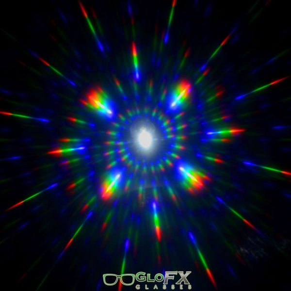 GloFX Spiral Flip Diffraction Glasses - Black