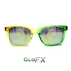 GloFX Transparent Rainbow Diffraction Glasses - Gold Mirror