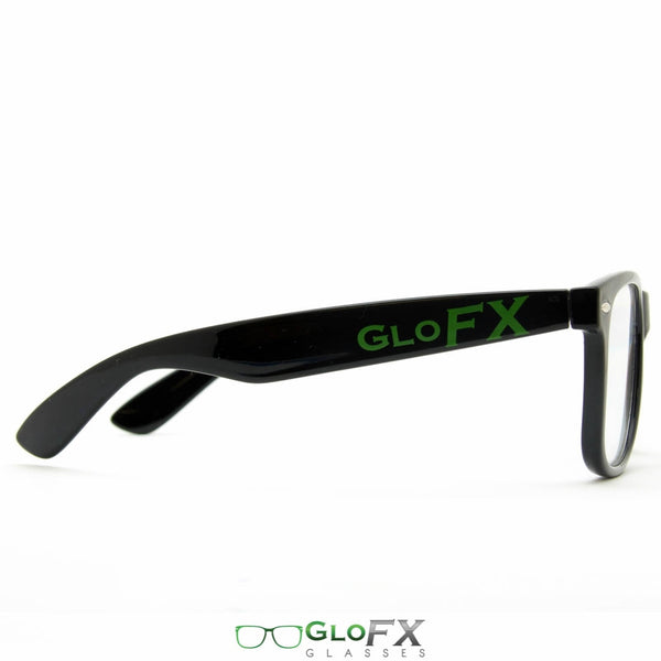 GloFX Ultimate Diffraction Glasses - Black - Clear