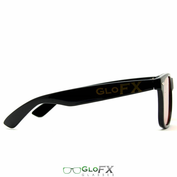 GloFX Ultimate Diffraction Glasses - Black - Amber Tinted
