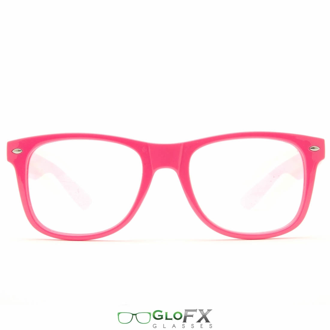 GloFX Ultimate Diffraction Glasses - Pink - Clear