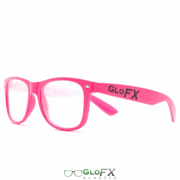 GloFX Ultimate Diffraction Glasses - Pink - Clear