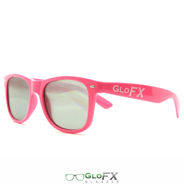 GloFX Ultimate Diffraction Glasses - Pink - Emerald Tinted