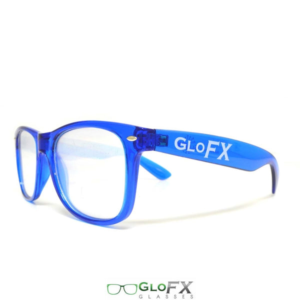 GloFX Ultimate Diffraction Glasses - Transparent Blue - Clear