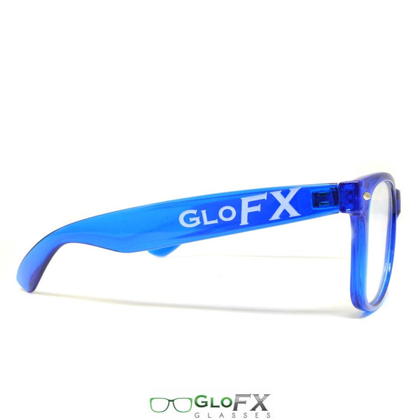 GloFX Ultimate Diffraction Glasses - Transparent Blue - Clear