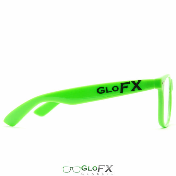 GloFX Ultimate Diffraction Glasses - Green - Clear
