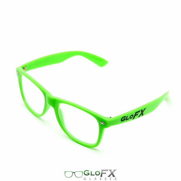 GloFX Ultimate Diffraction Glasses - Green - Clear