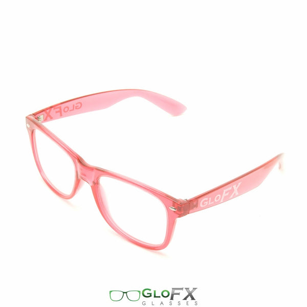 GloFX Ultimate Diffraction Glasses - Transparent Red - Clear