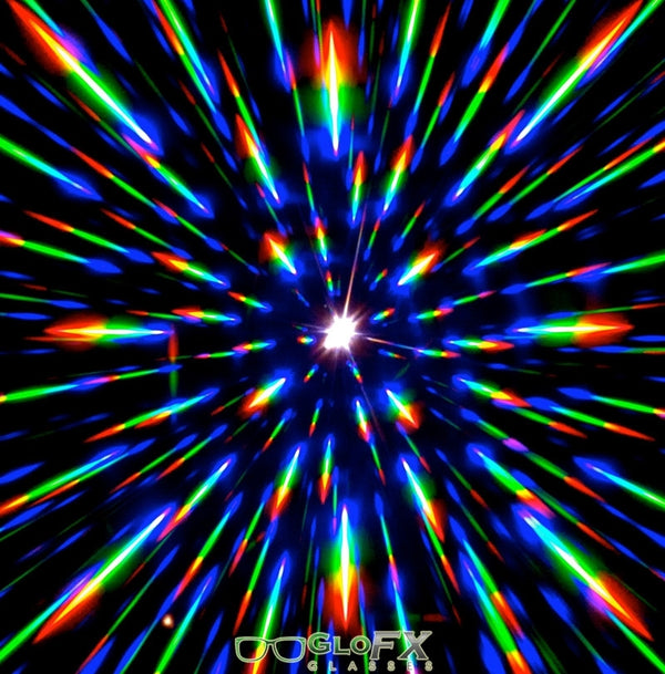 GloFX Ultimate Extreme Diffraction Glasses - Black - Clear
