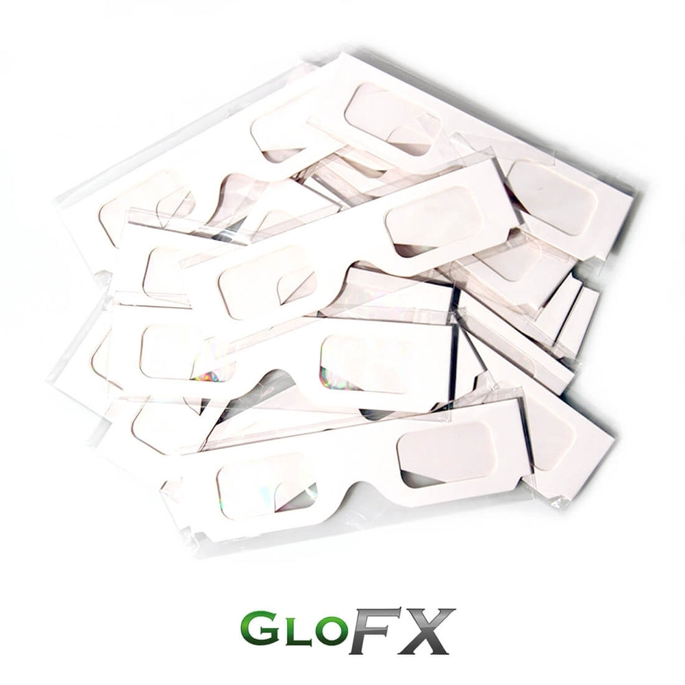 Paper Diffraction Glasses - White