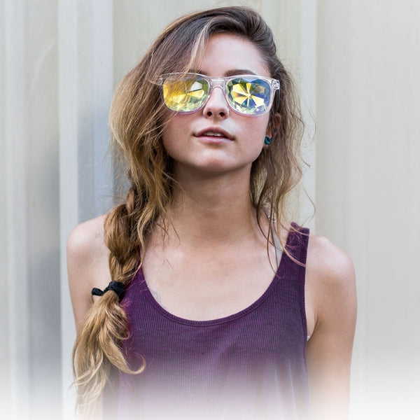 GloFX Ultimate Kaleidoscope Glasses - White