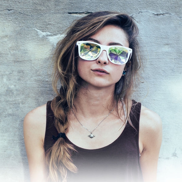 GloFX Ultimate Kaleidoscope Glasses - White