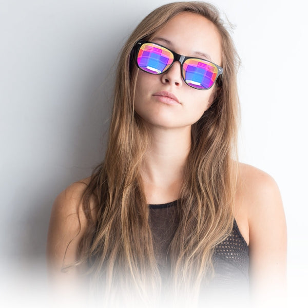 GloFX Ultimate Kaleidoscope Glasses - Black - Bug-Eye