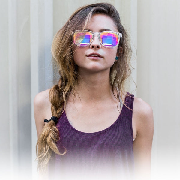 GloFX Ultimate Kaleidoscope Glasses - Black - Bug-Eye