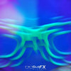GloFX Kaleidoscope Glasses - White - Rainbow Fractal