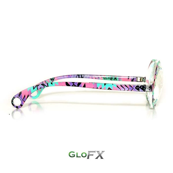 GloFX Kaleidoscope Glasses - Aztec - Rainbow