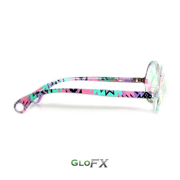 GloFX Kaleidoscope Glasses - Aztec - Rainbow Wormhole