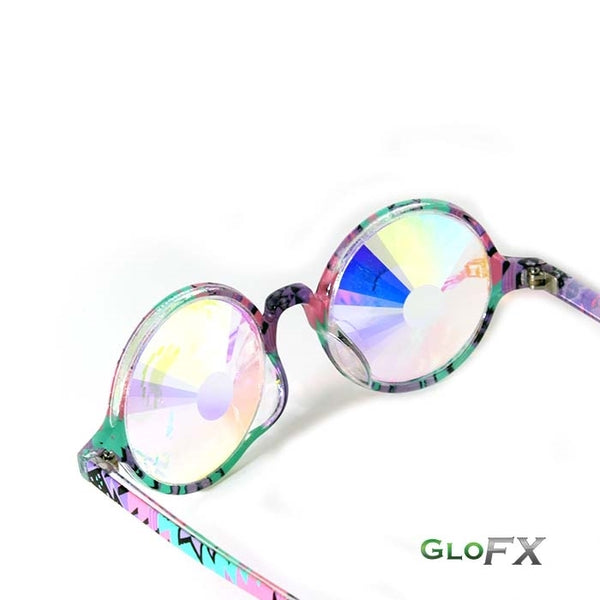 GloFX Kaleidoscope Glasses - Aztec - Rainbow Wormhole