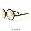 GloFX Kaleidoscope Glasses - Black - Rainbow Wormhole