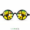 GloFX Kaleidoscope Glasses - Black - Rainbow Bug-Eye