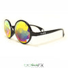 GloFX Kaleidoscope Glasses - Black - Rainbow Fractal