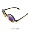 GloFX Kaleidoscope Glasses - Black - Rainbow Fractal