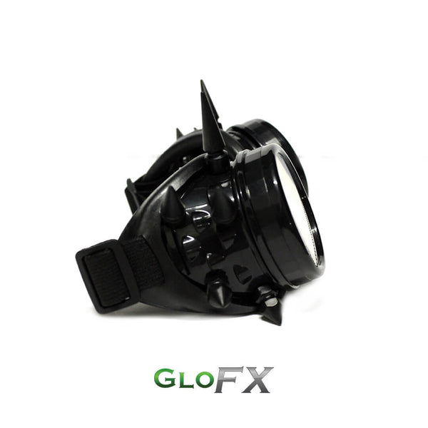GloFX Diffraction Goggles - Black Spike - Clear