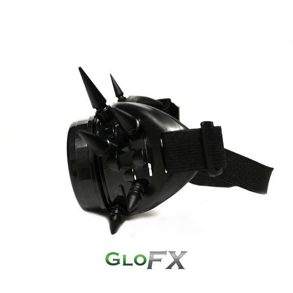 GloFX Diffraction Goggles - Black Spike - Clear