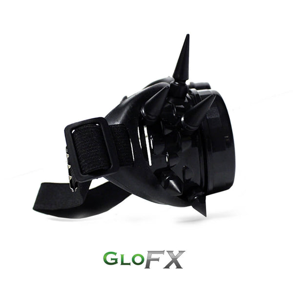 GloFX Diffraction Goggles - Black Spike - Clear
