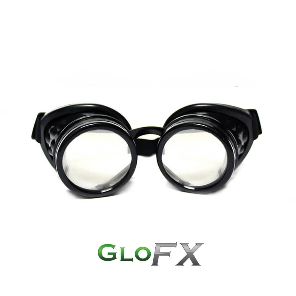 GloFX Diffraction Goggles - Black - Clear