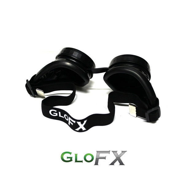 GloFX Kaleidoscope Goggles - Black - Rainbow Wormhole