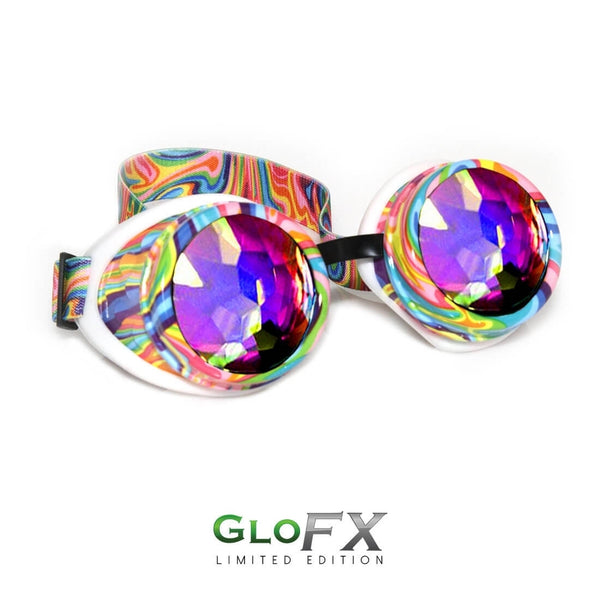 GloFX Kaleidoscope Goggles - Kandi Swirl - Rainbow Fractal
