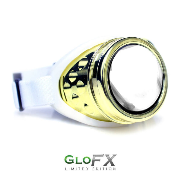 GloFX Diffraction Goggles - Royal Gold - Clear