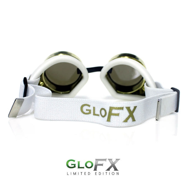 GloFX Diffraction Goggles - Royal Gold - Clear