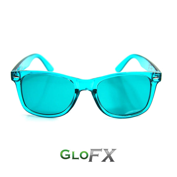 GloFX Colour Therapy Glasses - Aqua Blue