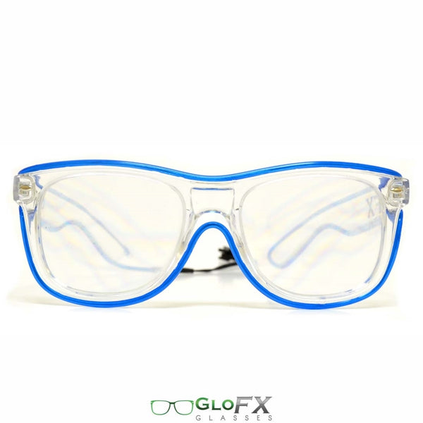 GloFX Ultimate Diffraction Glasses - Clear with Pink Luminescence