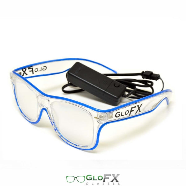 GloFX Ultimate Diffraction Glasses - Clear with Pink Luminescence