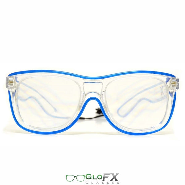 GloFX Ultimate Diffraction Glasses - Clear with Green Luminescence