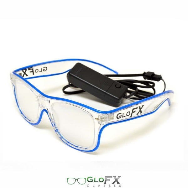 GloFX Ultimate Diffraction Glasses - Clear with Green Luminescence
